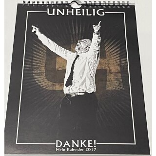 Unheilig - Mein Kalender "DANKE 2017" Erinnerungskalender